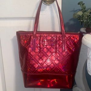 Kate Spade pink holographic Pammy tote